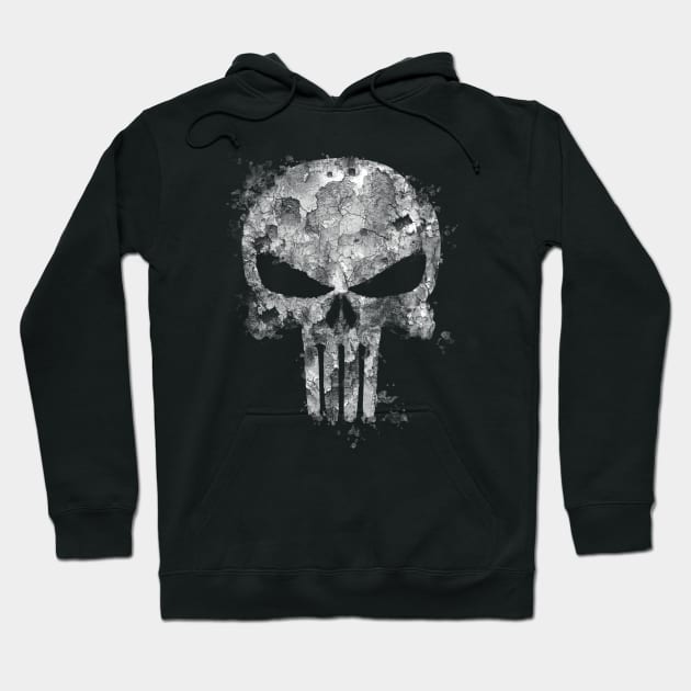 Distressed Skull Hoodie by BoneheadGraphix